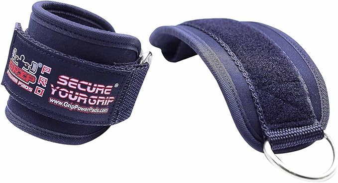 Ankle Straps for Cable Machines Double D-Ring Gym Adjustable Neoprene Premium Cuffs to Enhance Legs Abs & Glutes Kickbacks Workouts Leg Curls Extensions Booty Hip Abductors Exercise for Men & Women