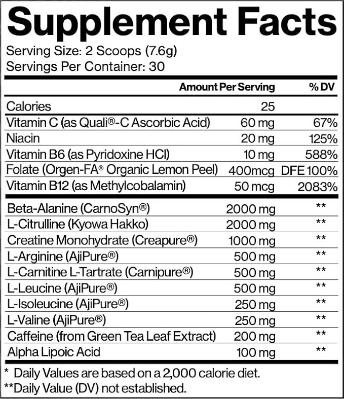 Do Vitamins - PurePump Unflavored All-Natural Pre Workout Powder for Men & Women - Clean Preworkout with Creatine, BCAA, Beta Alanine - Best for Energy, Focus & Pump - Vegan, Keto, Paleo 30 Servings