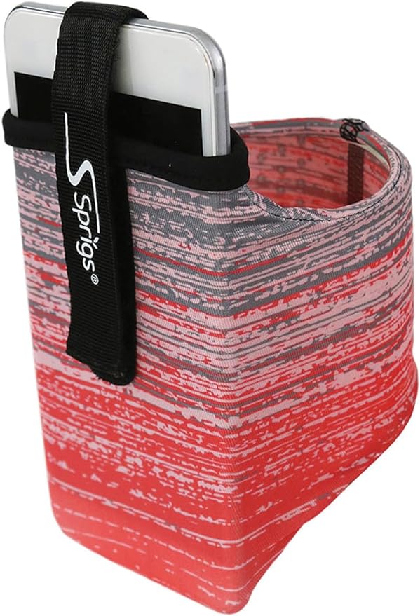 Sprigs Phone Armband Sleeve for iPhone 14, 13, 12, 11, X Galaxy Z, S22, S21, S20 Google Pixel 7, 6, 5. The Lightest & Most Comfortable Running Armband, Stretches to Fit All Phones with Case for Women & Men