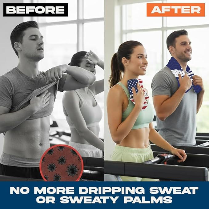 ARMORAY Sweat Absorbing Towel Handkerchief – Quick-Dry Microfiber Gym Towels for Face, Hands & Body – Workout Towel for Men, Sport Rag, Perfect for Tennis, Pickleball & Sauna Use by Women