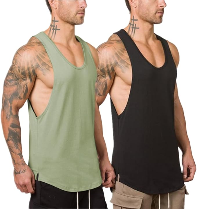Muscle Killer Men's Muscle Gym Workout Stringer Tank Tops Bodybuilding Fitness T-Shirts 1/2/3 Pack