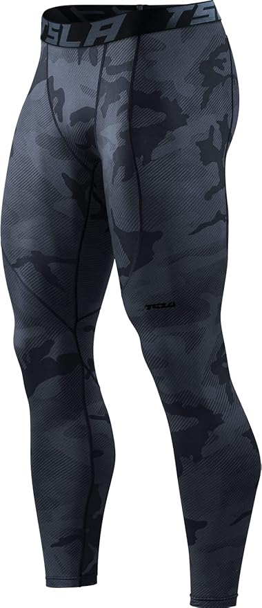 TSLA Men's Thermal Compression Pants, Athletic Sports Leggings & Running Tights, Wintergear Base Layer Bottoms