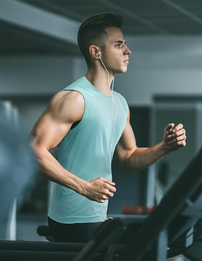 MIER Men's Workout Tank Tops UPF 50+ Swim Shirts Quick Dry Running Sleeveless UV Protection Muscle Tees