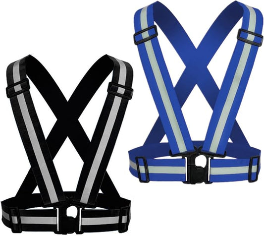 Reflective Running Vest 2-10 Pack, High Visibility Reflective Gear Night Cycling Safety Vest Strap for Men Women Kids