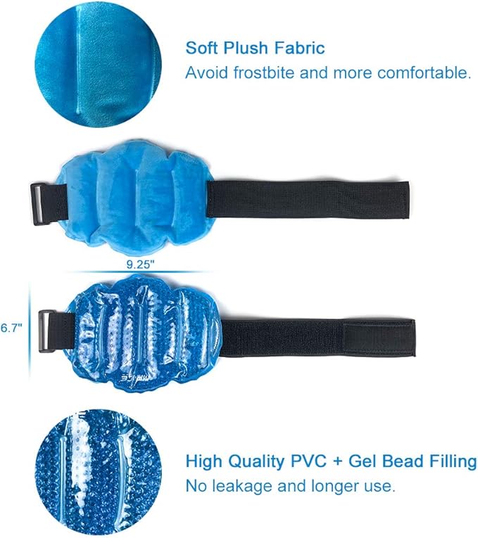MR.ICE Knee Ice Pack Wrap 2 Packs,Reusable Ice Packs for Knee Replacement Surgery, Gel Cold Therapy Pack for Injuries, Surgery Recovery, Arthritis, Swelling, Bruises, Joint & Muscle Pain Relief