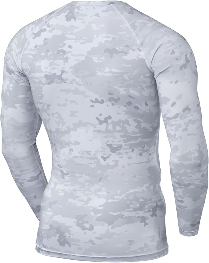 TSLA Men's UPF 50+ Compression Shirts, Cool Dry Long Sleeve Athletic Tops, Sports Baselayer Workout Shirt