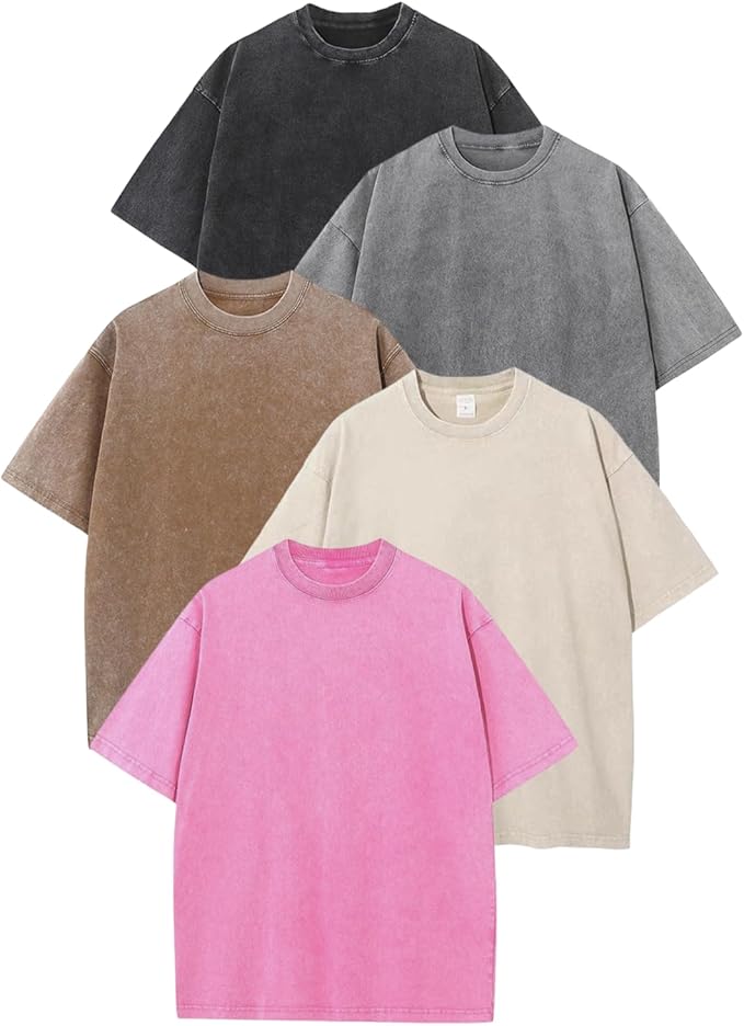 Workout T Shirts for Men Oversized Gym Loose Fit Tshirt Heavy Cotton Washed Vintage Faded Sleeping Tee Unisex Tops