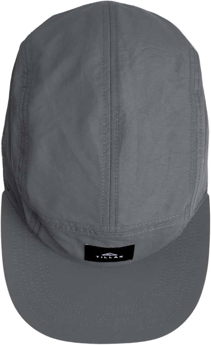Tillak Wallowa Camp Hat, Lightweight Nylon 5 Panel Cap with Snap Closure