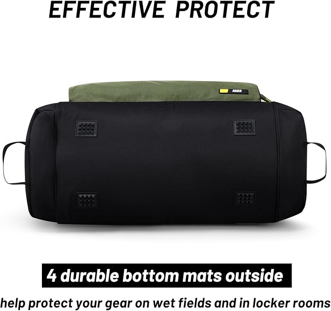 MIER Large Duffel Bag Men's Gym Bag with Shoe Compartment, 60L