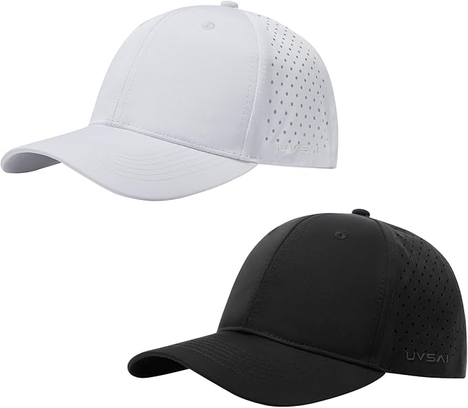 UPF 50+ Performance Water Resistant Baseball Cap Lightweight Breathable Hat Golf Running Boat Hiking for Men Women