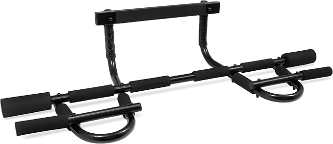 ProsourceFit Wall-Mounted Pull-Up/Chin-Up Bar, Heavy Duty 300 lb. Capacity, Black