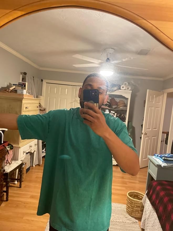 Workout T Shirts for Men Oversized Gym Loose Fit Tshirt Heavy Cotton Washed Vintage Faded Sleeping Tee Unisex Tops