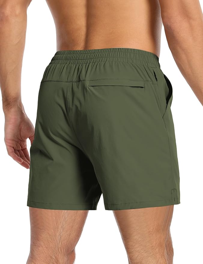 Aolesy Men's 5''/7'' Running Shorts Quick Dry Workout Gym Shorts with Pockets, Tennis Training Athletic（Linerless & Liner）