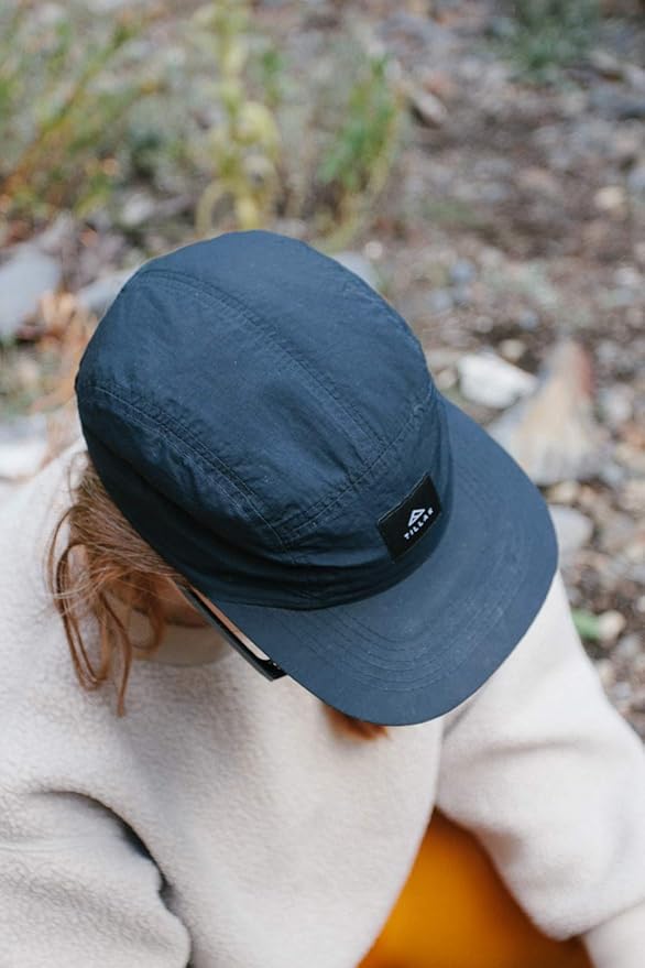 Tillak Wallowa Camp Hat, Lightweight Nylon 5 Panel Cap with Snap Closure