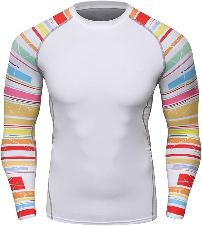 Men's Soft Slim Long Sleeve Dry-Fit Compression Gym Trainning Shirt