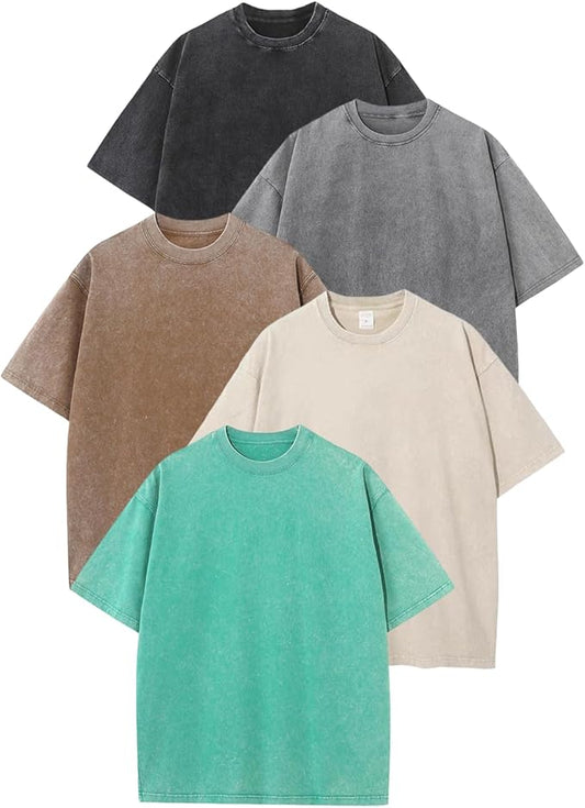 Workout T Shirts for Men Oversized Gym Loose Fit Tshirt Heavy Cotton Washed Vintage Faded Sleeping Tee Unisex Tops