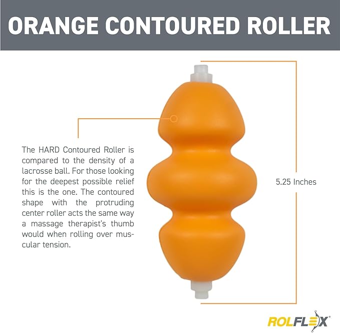 Rolflex Recovery Roller 2 Pack, Upgrade for Rolflex, Different Densities for a Cusomized Feel. Trigger Point Release, Mimic a Thumb.