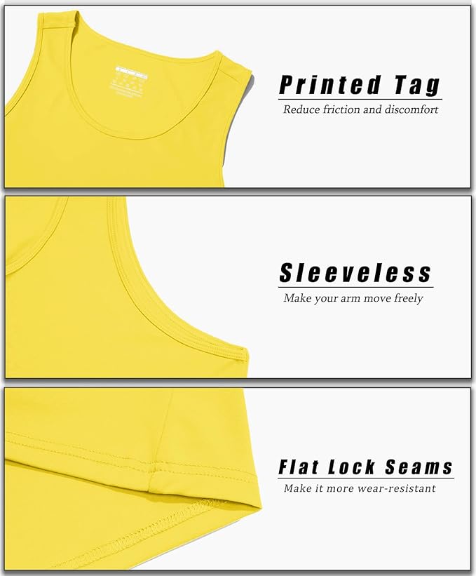 MAGCOMSEN Men's UPF 50+ Tank Top Quick Dry Summer Workout Muscle Sleeveless Shirts for Swim Beach Bodybuilding