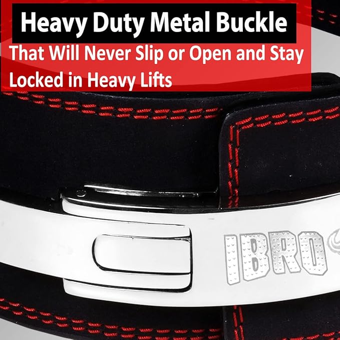 IBRO Powerlifting Lever Gym Belt – Power 8MM, 10MM or 13MM Extreme Heavy Duty Genuine Leather Belts - Squats Deadlifts Bodybuilding Weight Lifting IPF Power Lifting Strongman for Men
