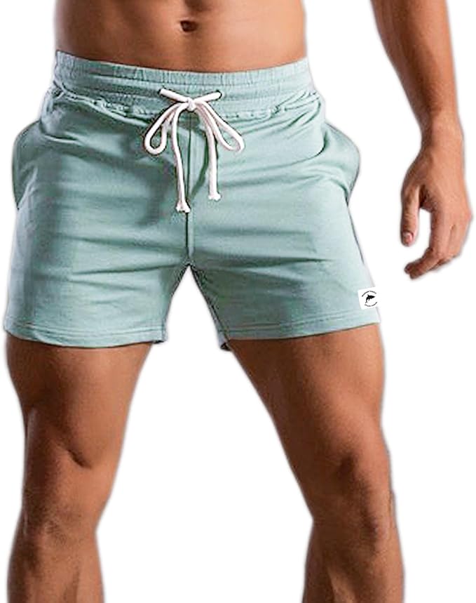 Mens 5 Inch/7 Inch Cotton Shorts Mens Sweat Athletic Shorts for Men Gym Worket Shorts with Pockets