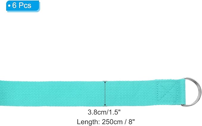 PATIKIL Yoga Strap for Stretching Cotton Yoga Belt with Adjustable Metal D-Ring Buckle Stretch Bands for Fitness Pilates