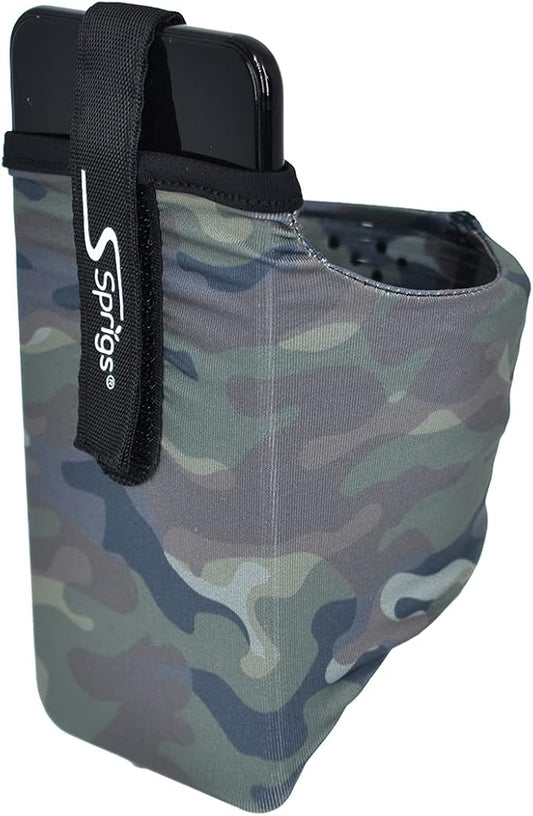 Sprigs Phone Armband Sleeve for iPhone 14, 13, 12, 11, X Galaxy Z, S22, S21, S20 Google Pixel 7, 6, 5. The Lightest & Most Comfortable Running Armband, Stretches to Fit All Phones with Case for Women & Men