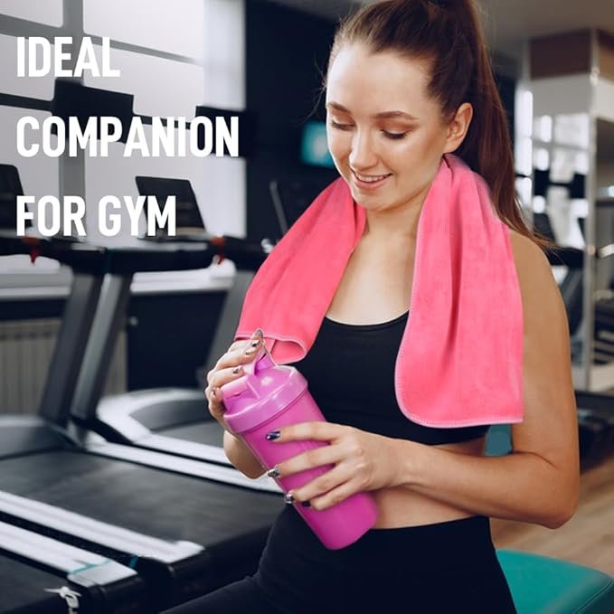 SINLAND Microfiber Gym Towels Sports Fitness Workout Sweat Towel Super Soft and Absorbent 3 Pack 16 Inch X 32 Inch