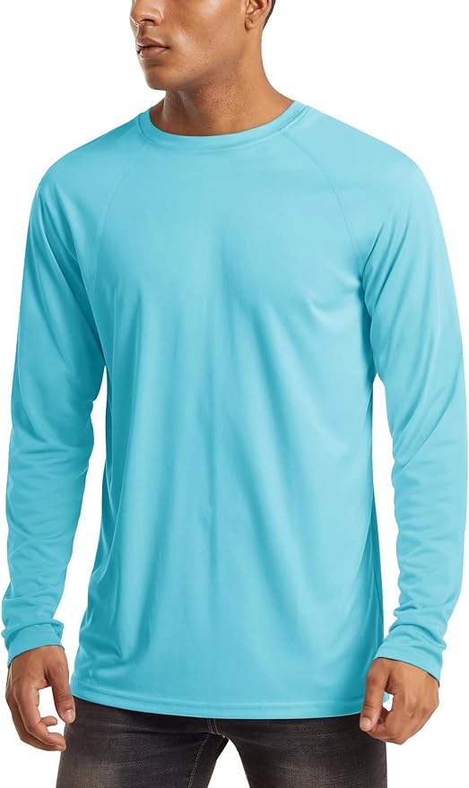 MAGCOMSEN Men's Long Sleeve Shirts UPF 50+ UV Sun Protection Athletic Shirts for Hiking Running Workout Rash Guard