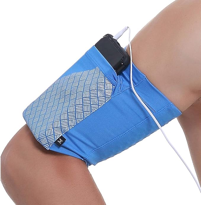 Universal Sports Armband for All Phones. Cell Phone Armband for Running, Fitness and Gym Workouts (iPhone X/8/7/6/Plus,Samsung Galaxy S9/S8/S7/S6/Edge/Plus & LG, Google & More) Blue, Large
