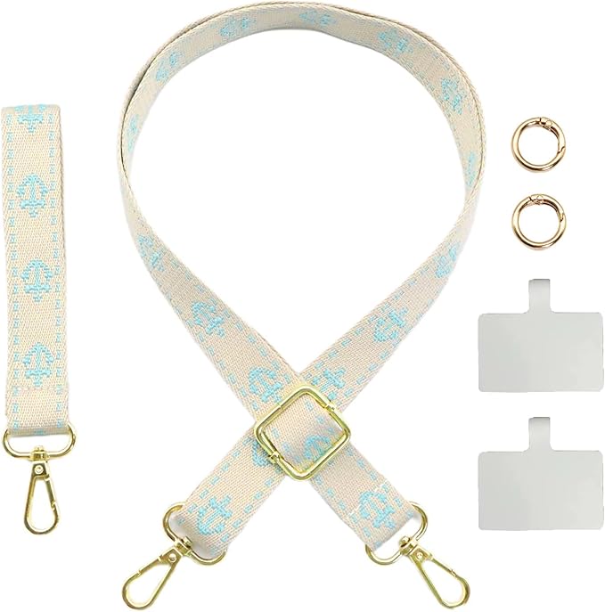 Adjustable 1" Width Phone Crossbody Lanyard and Wristlet Strap - Gift For The Lover In Your Life