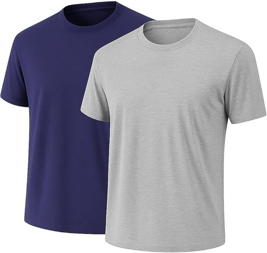 6-Pack Bulk Men’s T-Shirts – Soft Pre-Shrunk Premium Cotton, Short Sleeves, Reinforced Collar, Crew Neck, Casual Fit
