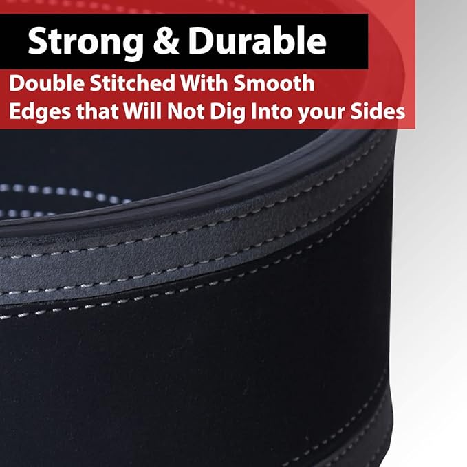 IBRO Powerlifting Lever Gym Belt – Power 8MM, 10MM or 13MM Extreme Heavy Duty Genuine Leather Belts - Squats Deadlifts Bodybuilding Weight Lifting IPF Power Lifting Strongman for Men