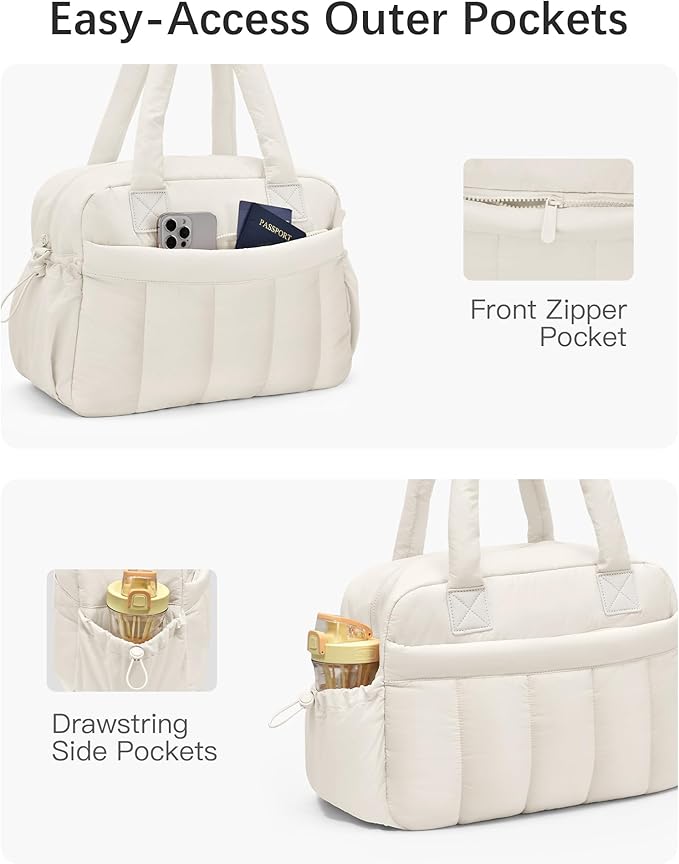 oscaurt Gym Bag for Women Lightweight Duffle Bag for Travel with Toiletry Pouch Water Resistant Carry On Weekender Overnight Duffel