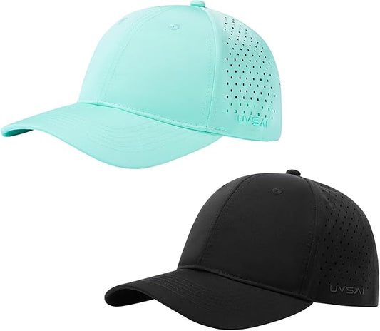 UPF 50+ Performance Water Resistant Baseball Cap Lightweight Breathable Hat Golf Running Boat Hiking for Men Women