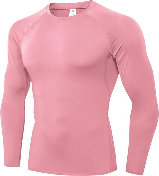 Compression Shirt Men Long Sleeve Quick Dry T-Shirt Athletic Workout Base Layer Running Sports Gym Undershirts