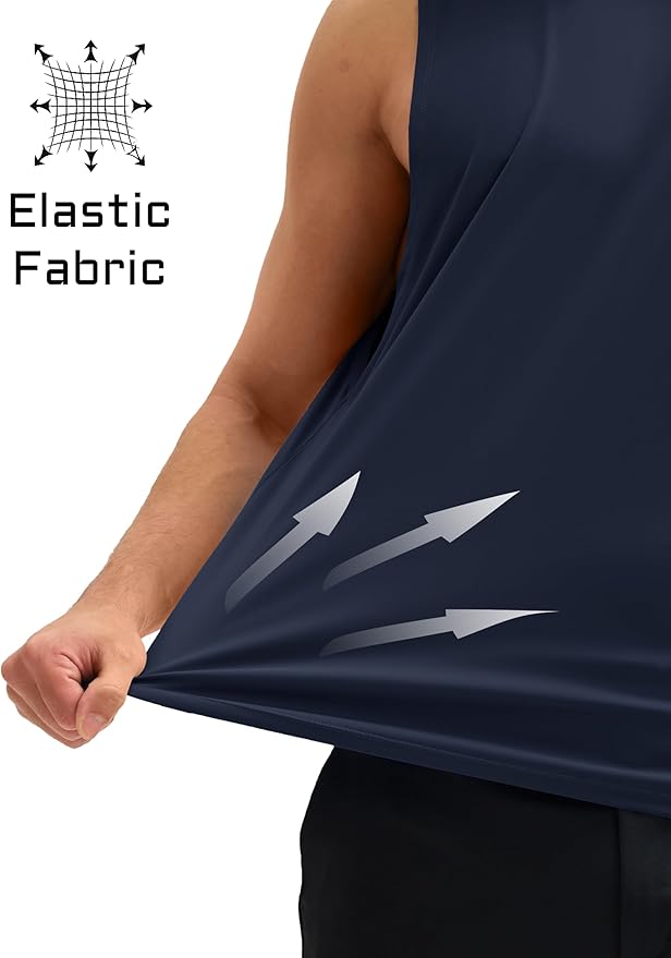 MAGCOMSEN Mens Workout Tank Tops Undershirt Cotton Muscle Athletic Sleeveless Shirts for Gym