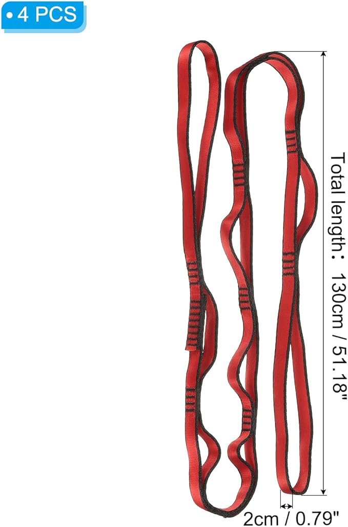 PATIKIL Daisy Chain Straps, Strong Climbing Strap Adjustable Nylon Chain Sling with Loops for Aerial Yoga Hammock Swing