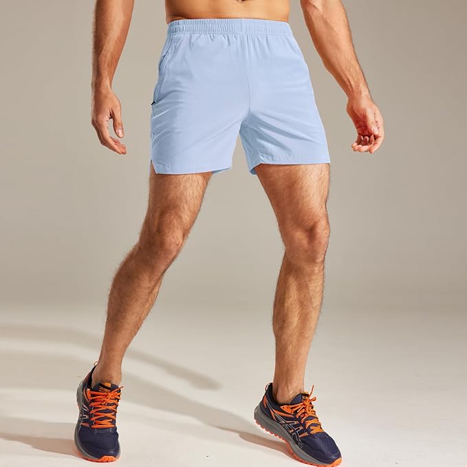 MIER Men's Workout Running Shorts Quick Dry Active 5 Inches Shorts with Pockets, Lightweight, Breathable