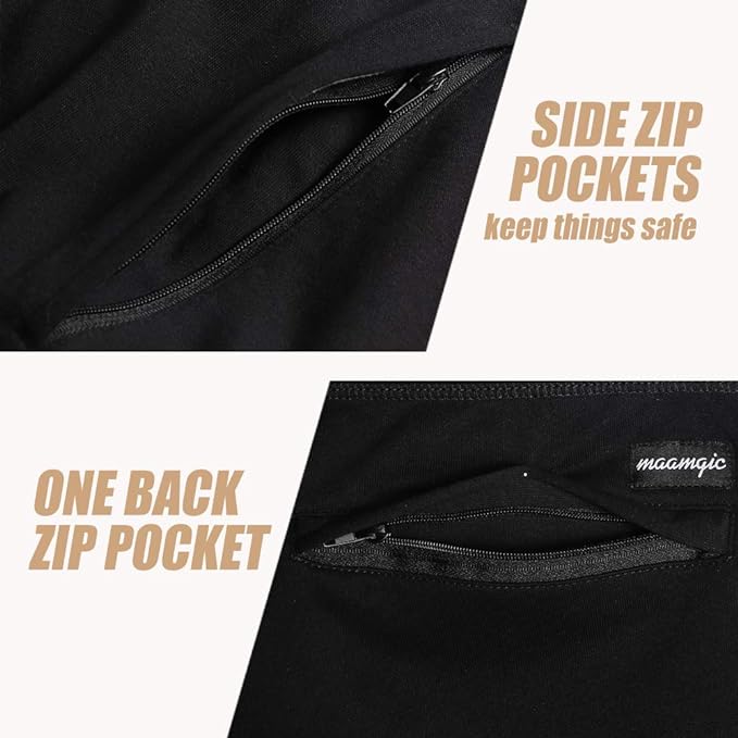 maamgic Mens Athletic Gym Shorts 5.5" Elastic Waist Casual Pajama Pocket Jogger Men Workout Short Pants