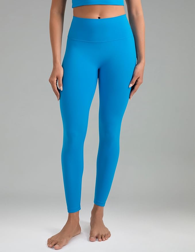 Colorfulkoala Dreamlux No Front Seam Leggings for Women 25"/28" Inseam, Seamless High Waisted Buttery Soft Yoga Pants