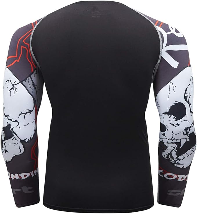 Men's Soft Fit Long Sleeve Workout Rashguard Cool Dry Compression Fitness Shirt