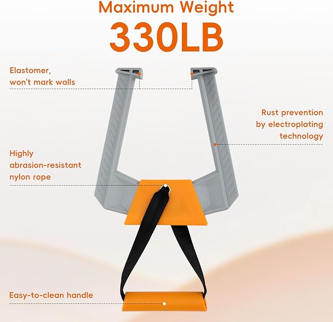 Portable Pull Up Bar for Doorway,Travel Pull Up Bar,Adjustable Home Gym Equipment,Dual Handle Design for Pull-Ups,Maximum Load Capacity of 330lb, No Screws Installation