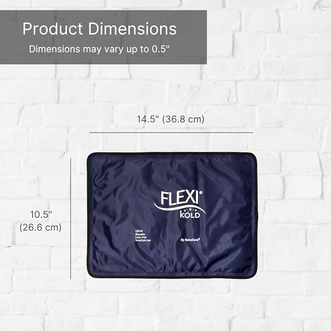 FlexiKold American Flag Gel Ice Pack (Standard Large: 10.5" x 14.5") Ice Packs for Injuries Reusable, Back, Shoulder and Knee Pain Relief, After Surgery - 6300-COLDUSA by NatraCure