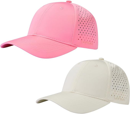 UPF 50+ Performance Water Resistant Baseball Cap Lightweight Breathable Hat Golf Running Boat Hiking for Men Women