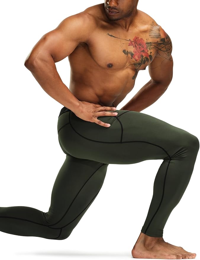 TSLA Men's Thermal Compression Pants, Athletic Sports Leggings & Running Tights, Wintergear Base Layer Bottoms