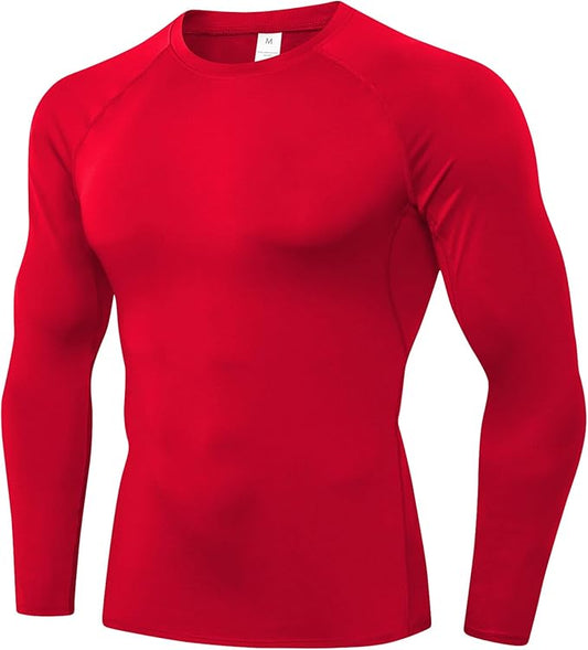 Compression Shirt Men Long Sleeve Quick Dry T-Shirt Athletic Workout Base Layer Running Sports Gym Undershirts