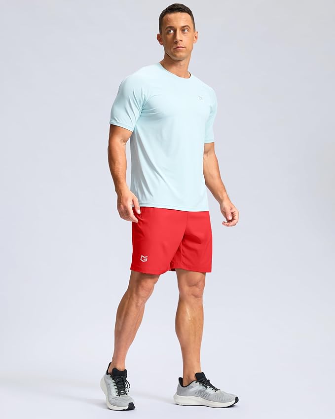 G Gradual Men's Athletic Running Shorts with Zipper Pockets Quick Dry 7"/ 5"/ 9" Workout Gym Shorts for Basketball Hiking