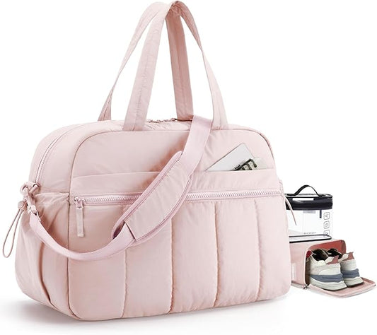 BAGSMART Gym Bag for Women, Duffle Bag for Travel with Wet Pocket, Lightweight Carry on Weekender Duffel, Water Resistant