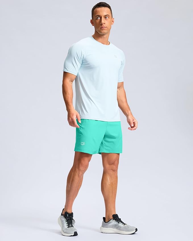 G Gradual Men's Athletic Running Shorts with Zipper Pockets Quick Dry 7"/ 5"/ 9" Workout Gym Shorts for Basketball Hiking