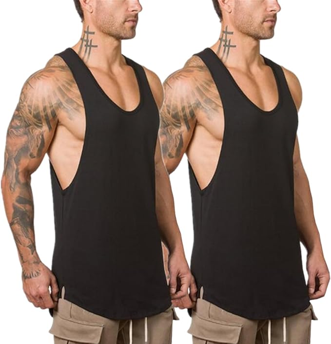 Muscle Killer Men's Muscle Gym Workout Stringer Tank Tops Bodybuilding Fitness T-Shirts 1/2/3 Pack